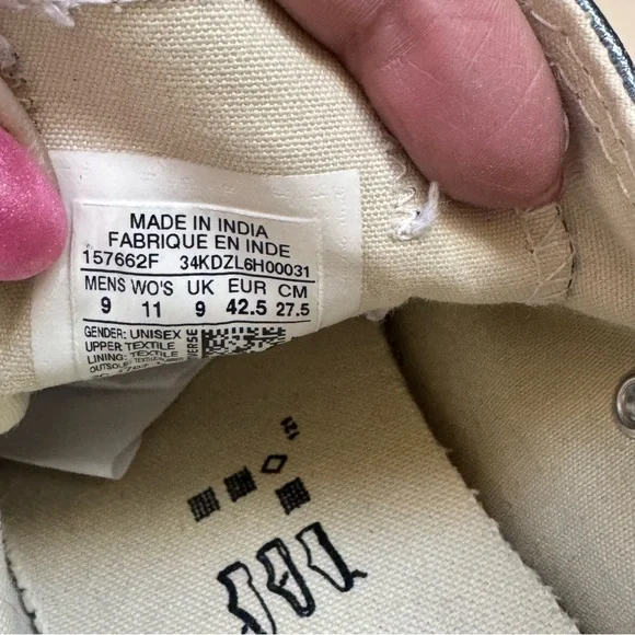 Converse Metallic Blue Low-Top All Star Sneakers - Picture 3 of 7